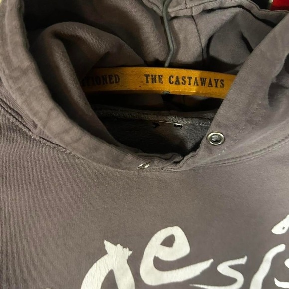 Genesis sellout vintage emo grunge band hoodie in grey and white Measures S - Picture 2 of 5